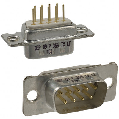 DEP09P365TXLF by Amphenol ICC (FCI) - CONNECTOR D-SUB PLUG 9POS VERT SLDR