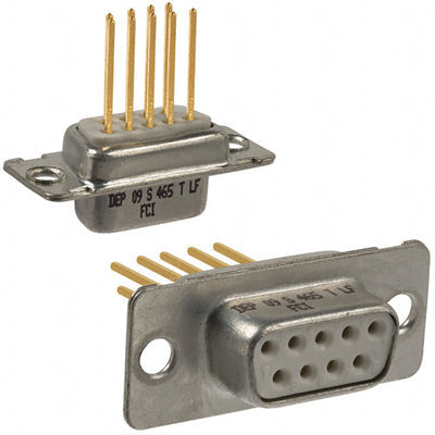 DEP09S465TLF by Amphenol ICC (FCI) - CONNECTOR D-SUB RCPT 9POS PNL MNT WW
