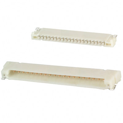DF14-20P-1.25H(52) by Hirose Electric Co Ltd - CONNECTOR HEADER SMD R/A 20POS 1.25MM