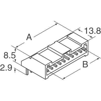 DF1E-13P-2.5DS(01) by Hirose Electric Co Ltd - CONNECTOR HEADER R/A 13POS 2.5MM