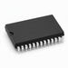 Black integrated circuit with 20 pins on a white background