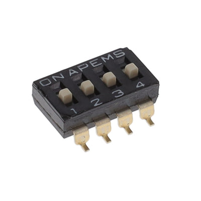 DM04 by APEM Inc. - SWITCH SLIDE DIP SPST 25MA 24V