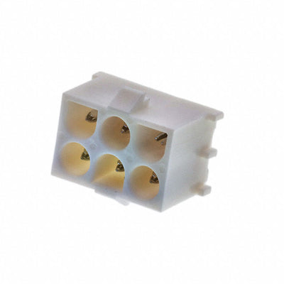 DME-06-S-SQ-V0 by Adam Tech - 6.35MM HSG 2*3P PCB F STR MALE C