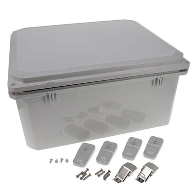 DPH-28712 by Bud Industries - GRAY HINGED COVER IP68 NEMA 6P P