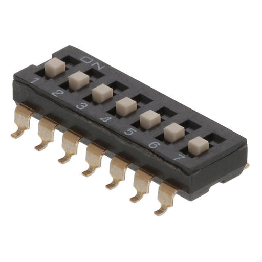 DS04-254-1-07BK-SMT by CUI Devices - DIP SWITCH, SPST, 2.54 PITCH, RA