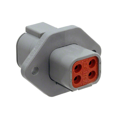DTP04-4P-L012 by TE Connectivity Deutsch Connectors - CONNECTOR RECPT HSG 4POS