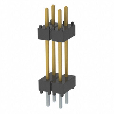 DW-02-10-F-D-500 by Samtec Inc. - CONNECTOR HDR 4POS 0.1 STACK T/H GOLD