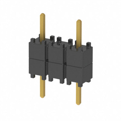 DW-03-07-G-S-200-002 by Samtec Inc. - CONNECTOR HDR 3POS 0.1 STACK T/H GOLD