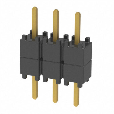 DW-03-07-G-S-200 by Samtec Inc. - CONNECTOR HDR 3POS 0.1 STACK T/H GOLD
