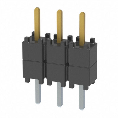DW-03-07-L-S-200 by Samtec Inc. - CONNECTOR HDR 3POS 0.1 STACK T/H GOLD