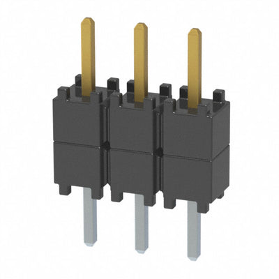 DW-03-07-S-S-200 by Samtec Inc. - CONNECTOR HDR 3POS 0.1 STACK T/H GOLD