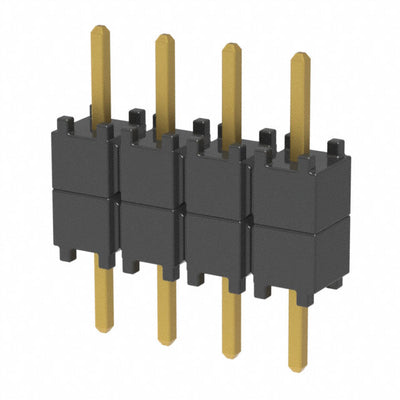 DW-04-07-G-S-200 by Samtec Inc. - CONNECTOR HDR 4POS 0.1 STACK T/H GOLD