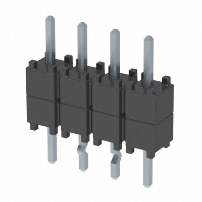 DW-04-07-T-S-200-LL by Samtec Inc. - CONNECTOR HDR 4POS 0.1 STACK T/H TIN