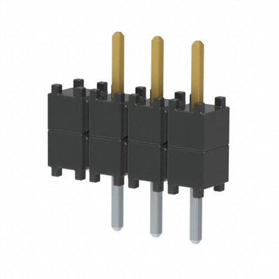 DW-04-07-F-S-200-001 by Samtec Inc. - CONNECTOR HDR 4POS 0.1 STACK T/H GOLD