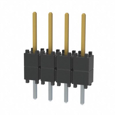 DW-04-08-L-S-200 by Samtec Inc. - CONNECTOR HDR 4POS 0.1 STACK T/H GOLD