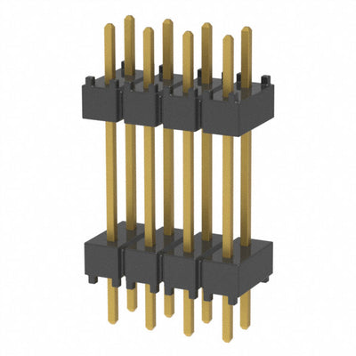 DW-04-10-G-D-500 by Samtec Inc. - CONNECTOR HDR 8POS 0.1 STACK T/H GOLD