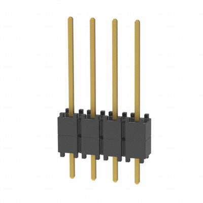 DW-04-09-G-S-200 by Samtec Inc. - CONNECTOR HDR 4POS 0.1 STACK T/H GOLD