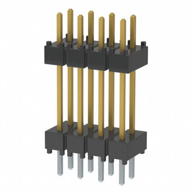 DW-04-10-L-D-500 by Samtec Inc. - CONNECTOR HDR 8POS 0.1 STACK T/H GOLD