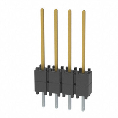 DW-04-09-L-S-200 by Samtec Inc. - CONNECTOR HDR 4POS 0.1 STACK T/H GOLD