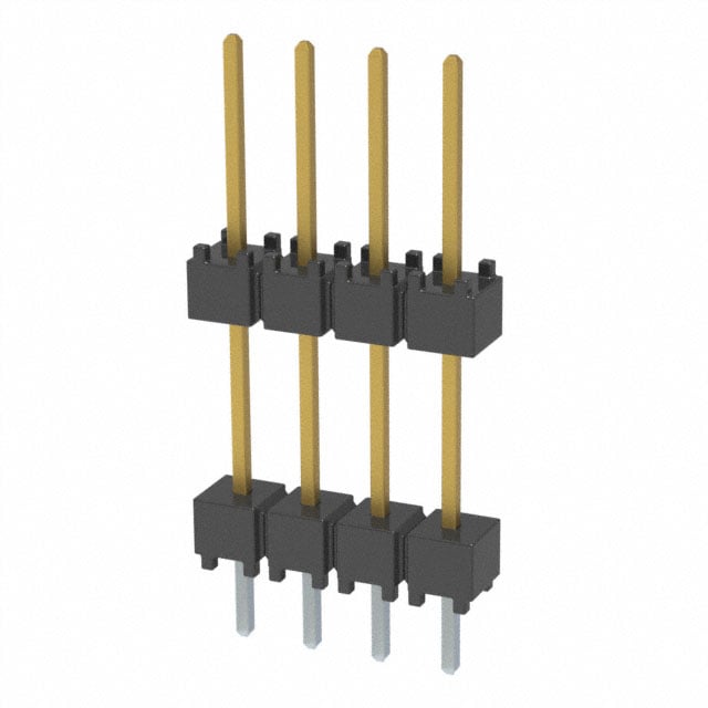 DW-04-10-S-S-450 by Samtec Inc. - CONNECTOR HDR 4POS 0.1 STACK T/H GOLD