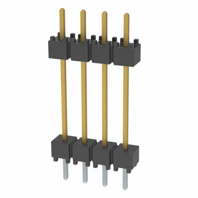 DW-04-10-L-S-600 by Samtec Inc. - CONNECTOR HDR 4POS 0.1 STACK T/H GOLD