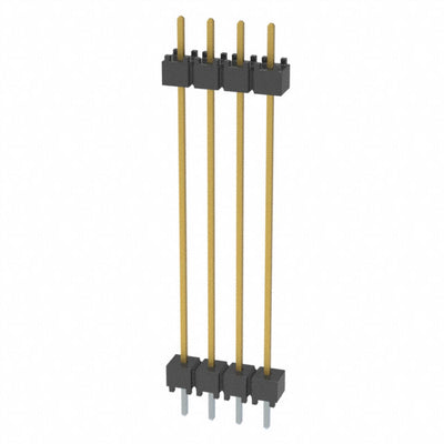 DW-04-14-F-S-1200 by Samtec Inc. - CONNECTOR HDR 4POS 0.1 STACK T/H GOLD