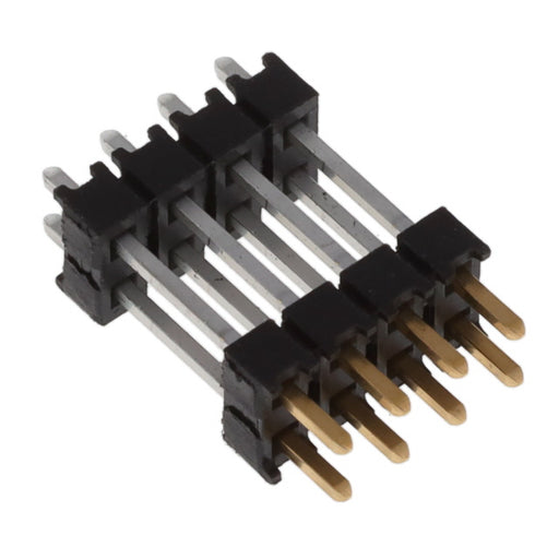 DW-04-15-L-D-450 by Samtec Inc. - CONNECTOR HDR 8POS 0.1 STACK T/H GOLD