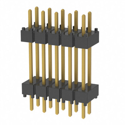 DW-05-10-G-D-500 by Samtec Inc. - CONNECTOR HDR 10POS 0.1 STACK T/H