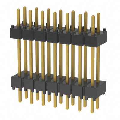 DW-07-10-G-D-500 by Samtec Inc. - CONNECTOR HDR 14POS 0.1 STACK T/H