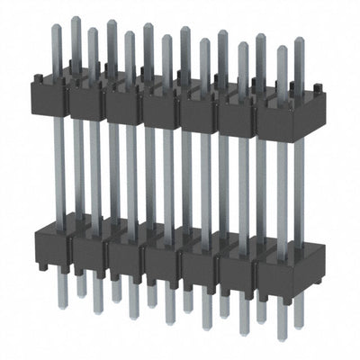 DW-07-10-T-D-500 by Samtec Inc. - CONNECTOR HDR 14POS 0.1 STACK T/H TIN
