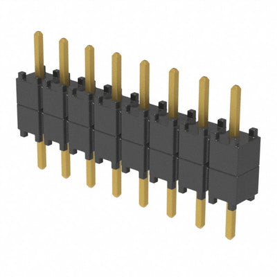 DW-08-07-G-S-200 by Samtec Inc. - CONNECTOR HDR 8POS 0.1 STACK T/H GOLD