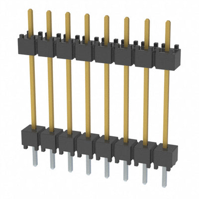 DW-08-10-L-S-600 by Samtec Inc. - CONNECTOR HDR 8POS 0.1 STACK T/H GOLD
