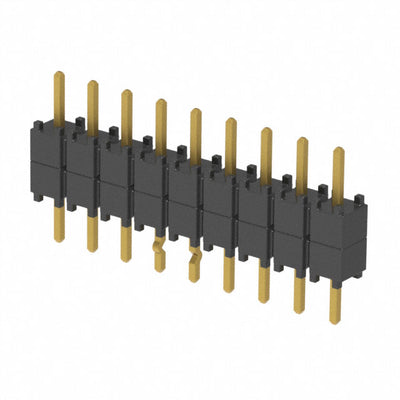 DW-09-07-G-S-200-LL by Samtec Inc. - CONNECTOR HDR 9POS 0.1 STACK T/H GOLD