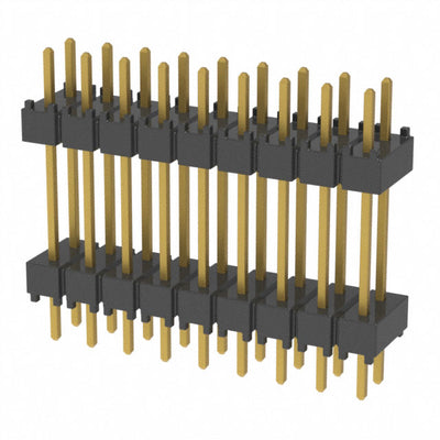 DW-09-10-G-D-500 by Samtec Inc. - CONNECTOR HDR 18POS 0.1 STACK T/H