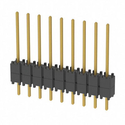 DW-09-09-G-S-200 by Samtec Inc. - CONNECTOR HDR 9POS 0.1 STACK T/H GOLD