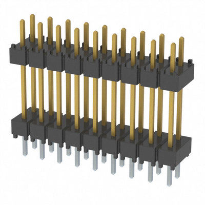 DW-09-10-F-D-500 by Samtec Inc. - CONNECTOR HDR 18POS 0.1 STACK T/H