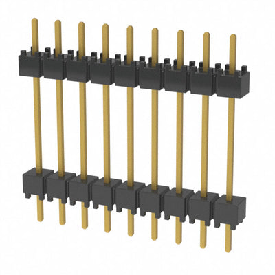 DW-09-10-G-S-600 by Samtec Inc. - CONNECTOR HDR 9POS 0.1 STACK T/H GOLD