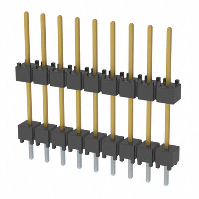 DW-09-10-S-S-450 by Samtec Inc. - CONNECTOR HDR 9POS 0.1 STACK T/H GOLD
