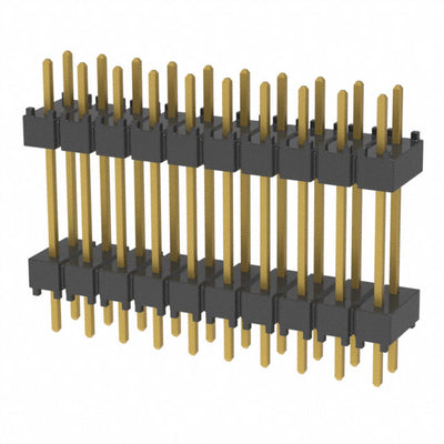 DW-10-10-G-D-500 by Samtec Inc. - CONNECTOR HDR 20POS 0.1 STACK T/H
