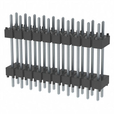 DW-10-10-T-D-500 by Samtec Inc. - CONNECTOR HDR 20POS 0.1 STACK T/H TIN