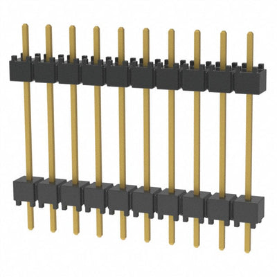 DW-10-10-G-S-600 by Samtec Inc. - CONNECTOR HDR 10POS 0.1 STACK T/H