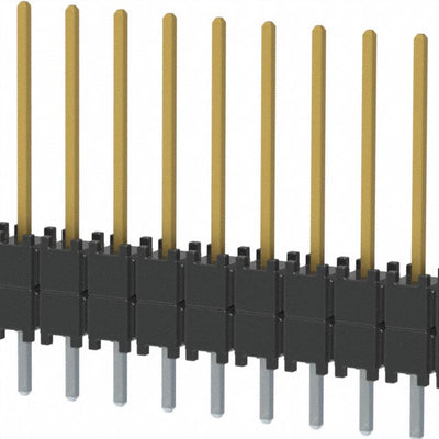 DW-18-09-L-S-200 by Samtec Inc. - CONNECTOR HDR 18POS 0.1 STACK T/H