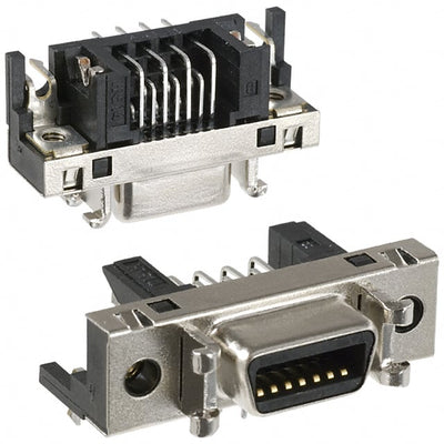 DX10G1M-14SE by Hirose Electric Co Ltd - CONNECTOR MINI HD RCPT 14P R/A SOLDER