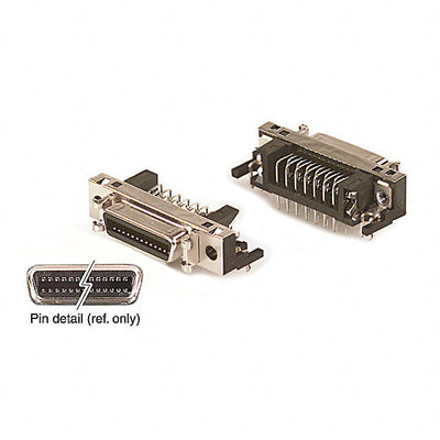 DX10G1M-26SE by Hirose Electric Co Ltd - CONNECTOR MINI HD RCPT 26P R/A SOLDER