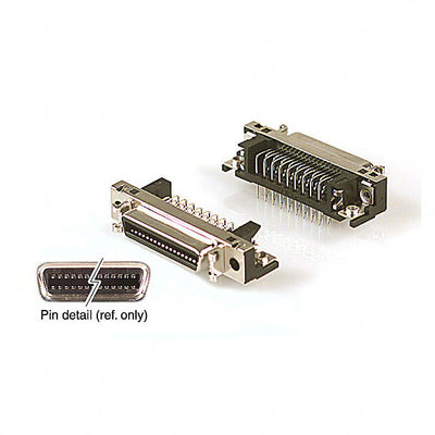 DX10G1M-36S by Hirose Electric Co Ltd - CONNECTOR MINI HD RCPT 36P R/A SOLDER