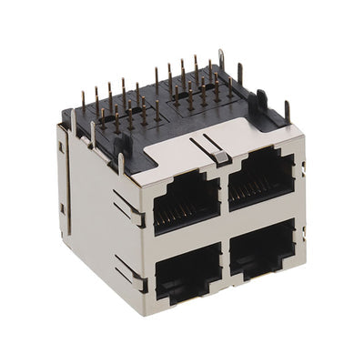 E5908-57A132-L by Pulse Electronics - CONNECTOR MOD JACK R/A 8P8C SHIELDED