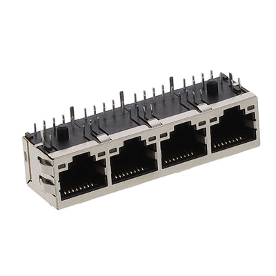 E5J88-032-02-L by Pulse Electronics - CONNECTOR 1 BY 4 RJ45 S-PI