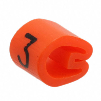 EC0787-000 by TE Connectivity Raychem Cable Protection - WIRE MARKER PUSH ON 4.5MM ORANGE