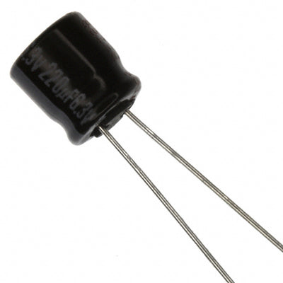 ECE-A0JKA221 by Panasonic Electronic Components - ALUMIN CAP 220UF 20% 6.3V RADIAL