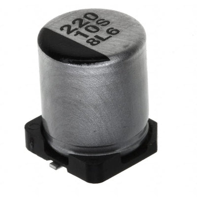 ECE-V1AA221XP by Panasonic Electronic Components - ALUMIN CAP 220UF 20% 10V SMD